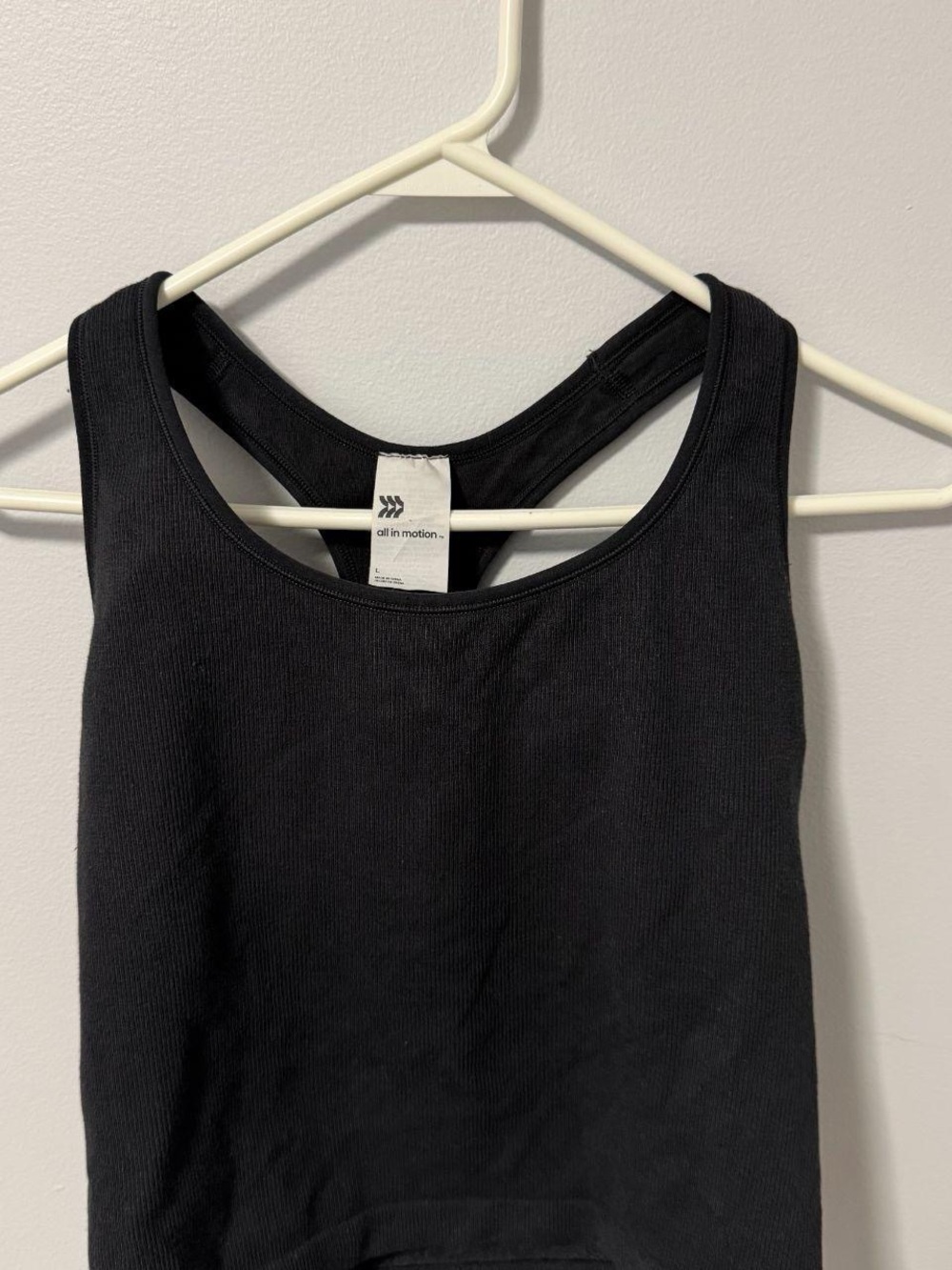 all in motion Black Ribbed Racerback Tank